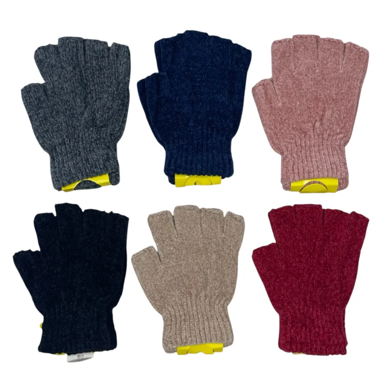 GUANTES SIN DEDOS CHENILLE STRETCH PACK x12 UND