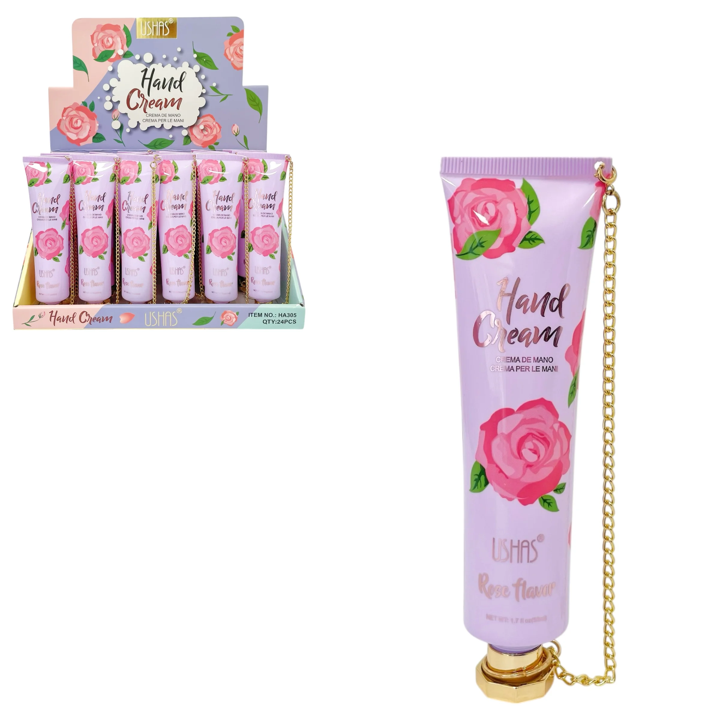 USHAS REMA DE MANO ROSA 50ML