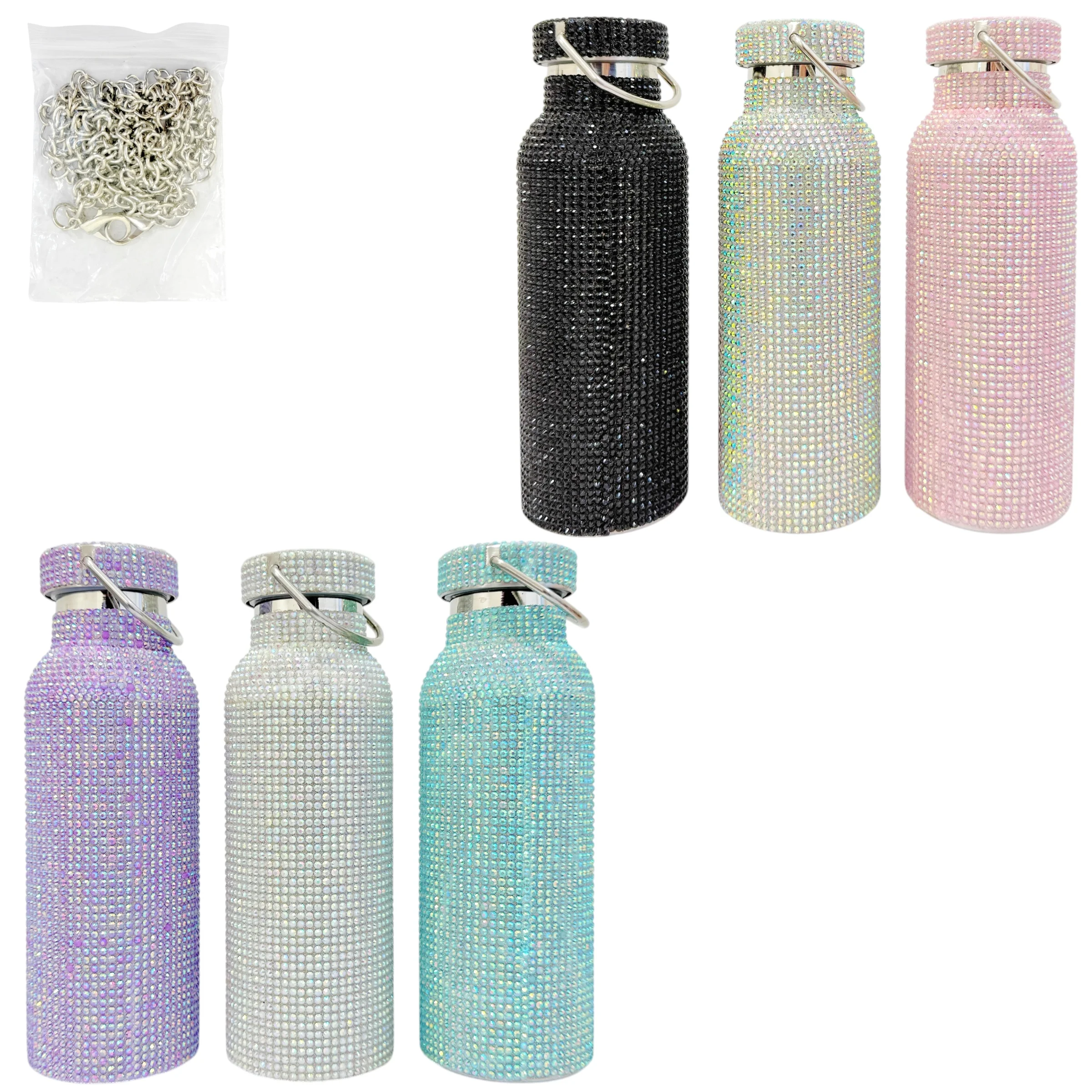 BOTELLA STRASS CADENA 500ML