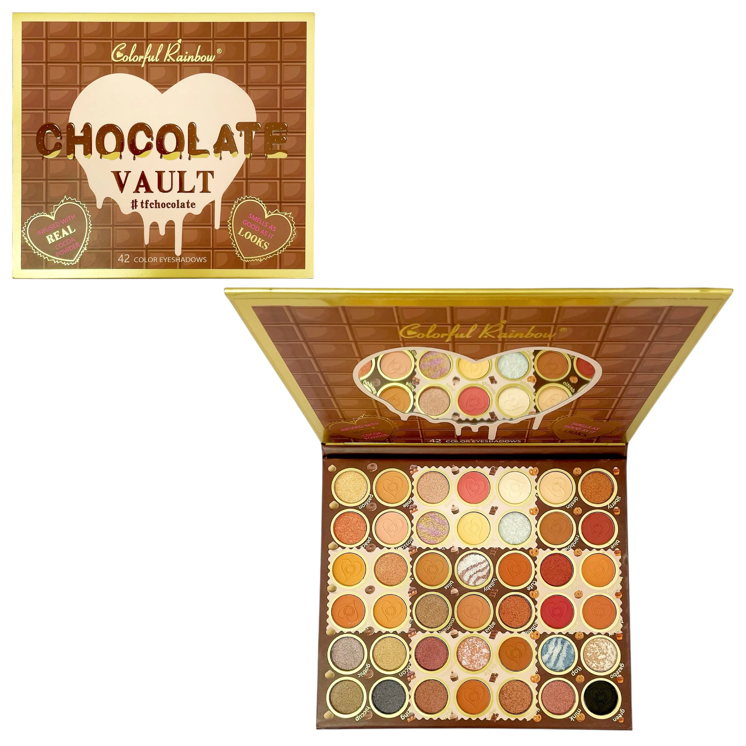 COLORFUL RAINBOW CHOCOLATE PALETA DE SOMBRA 42CL.