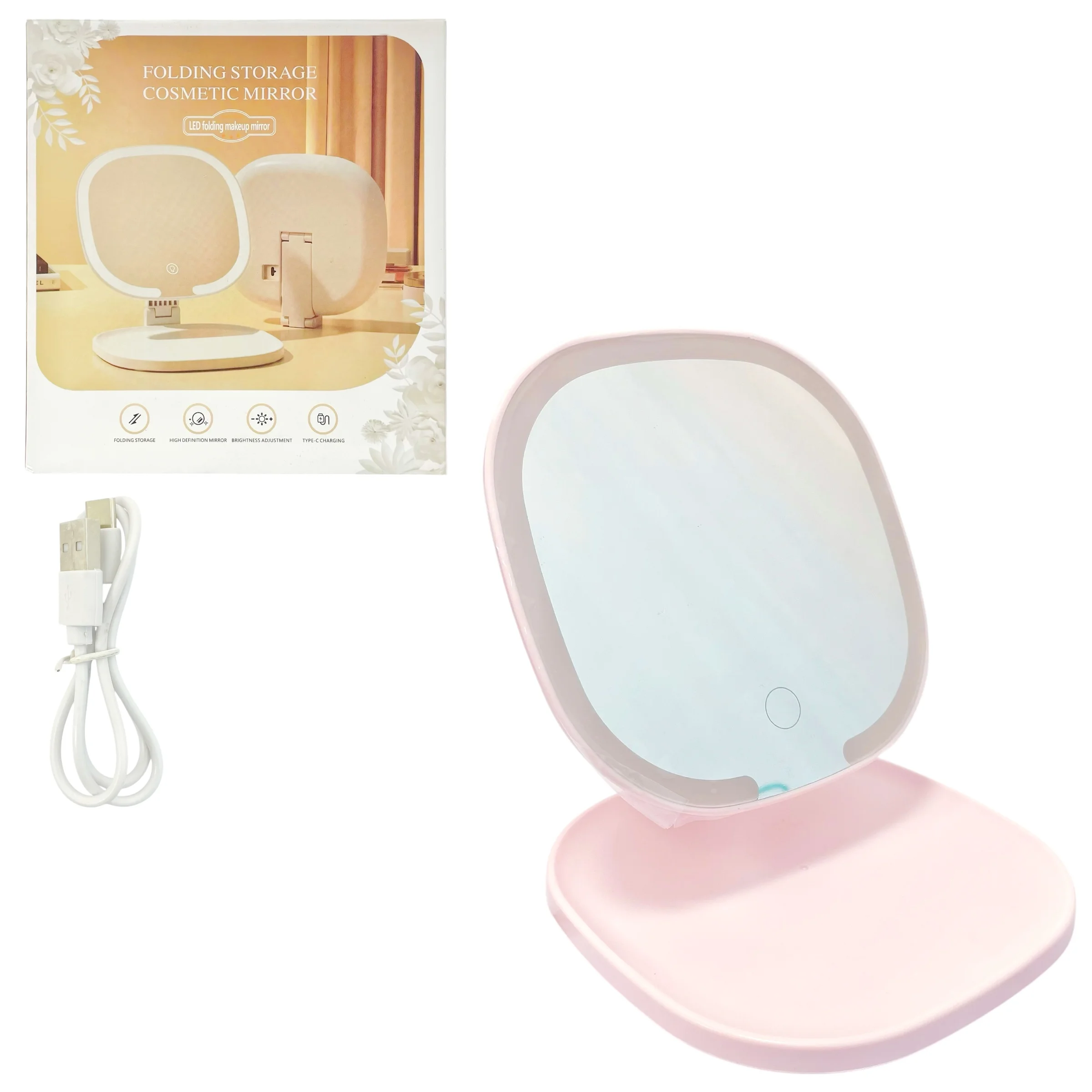 ESPEJO PLEGABLE C/ LUZ LED