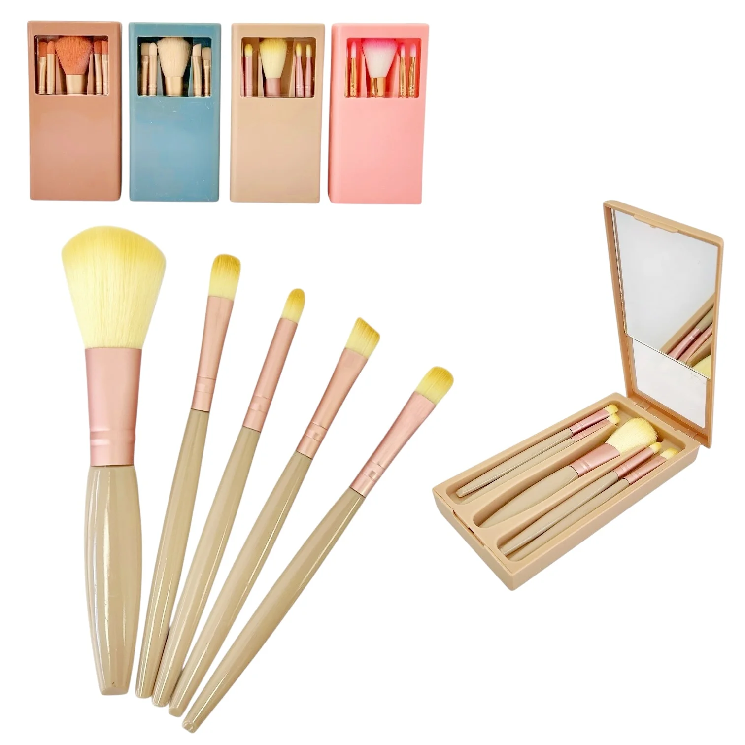 ESTUCHE DE BROCHA C/ ESPEJO 5PCS