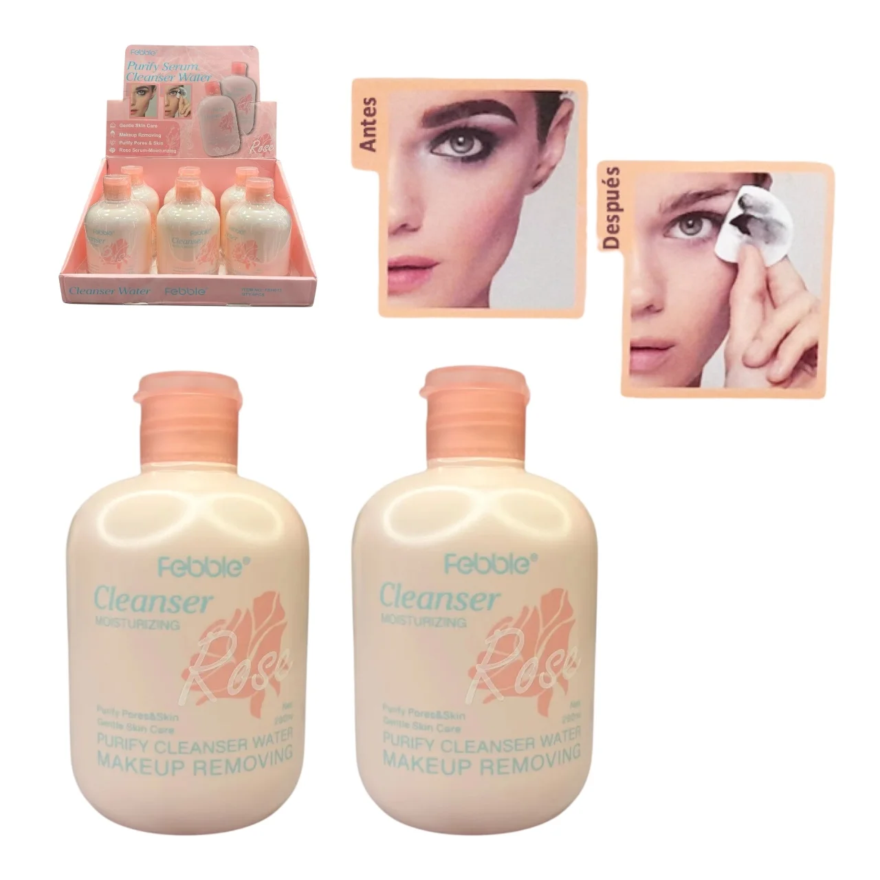 FEBBLE DESMAQUILLANTE ROSE 290ML