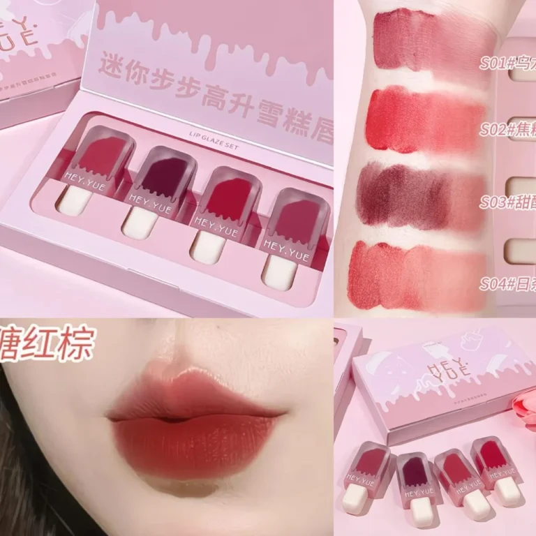 HEYHUE SET 4PCS LABIAL PALETA HELADO