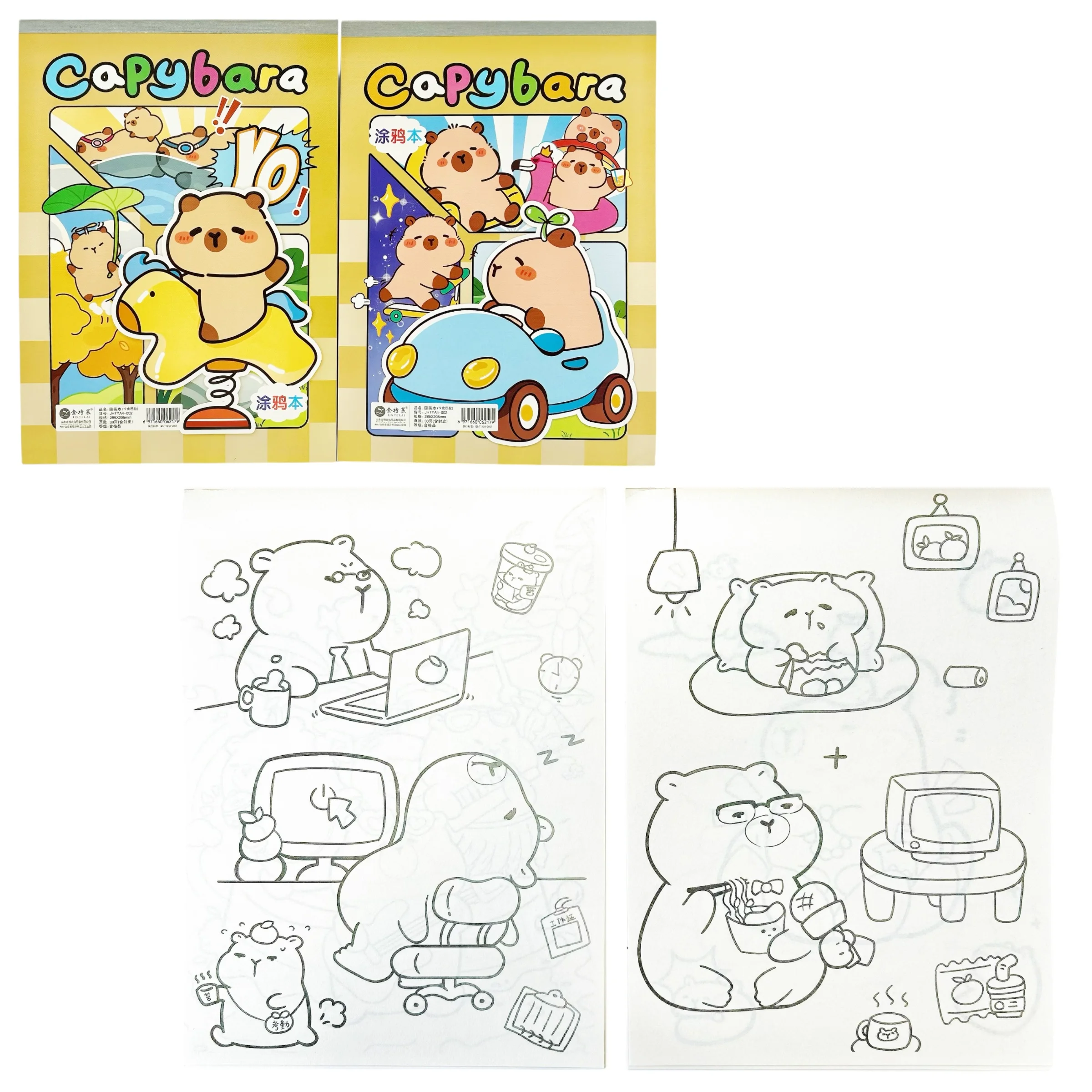LIBRO A4 P/ COLOREAR CAPYBARA -4