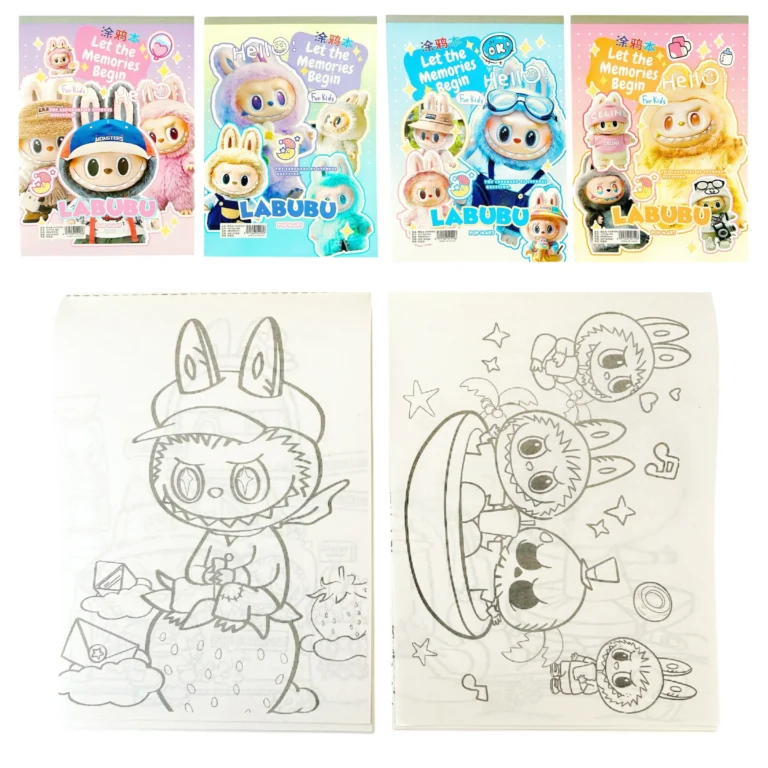 LIBRO A4 P/ COLOREAR LABUBU -3