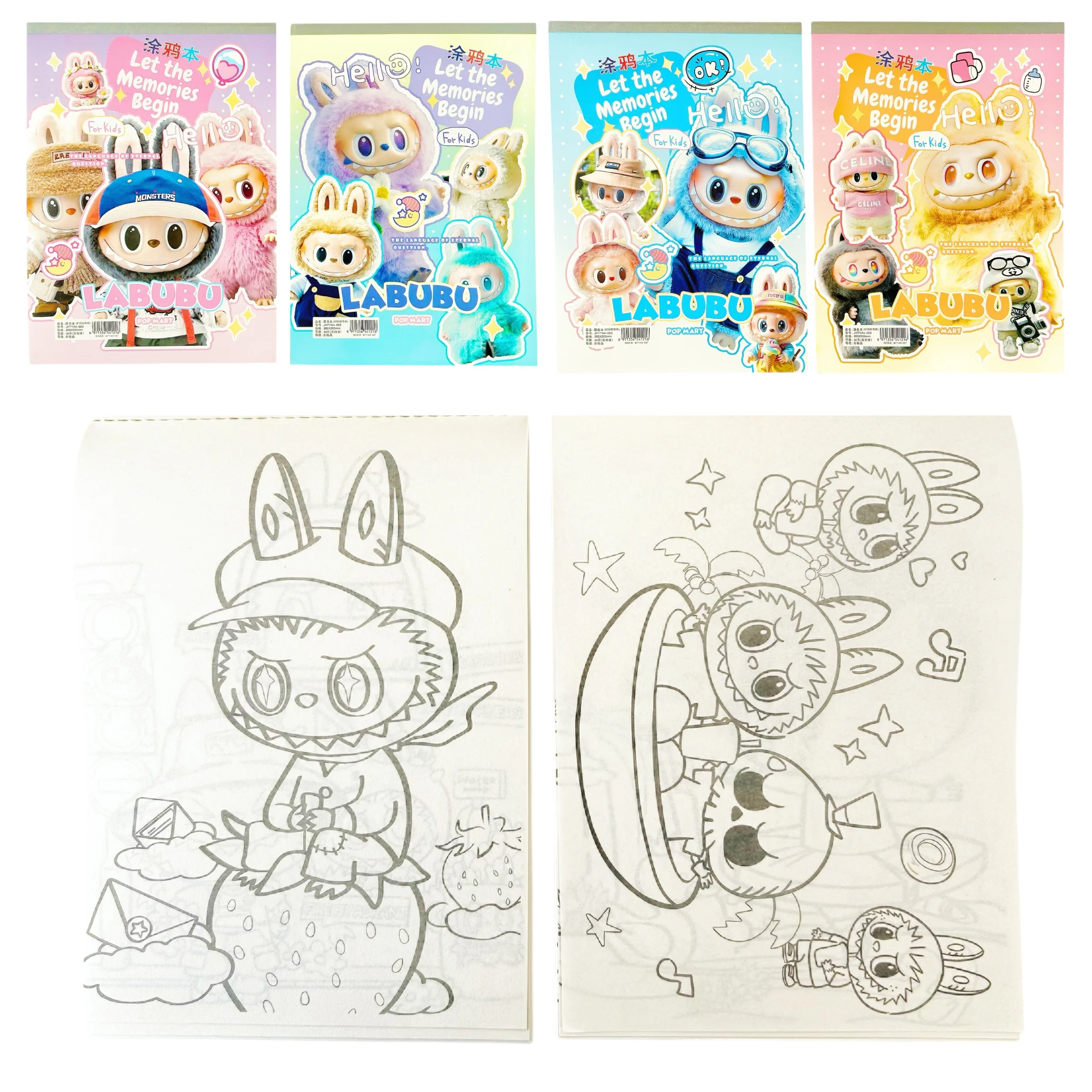 LIBRO A4 P/ COLOREAR LABUBU -3