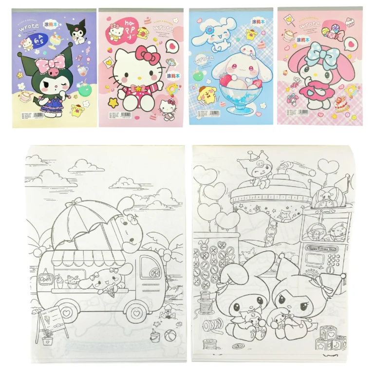 LIBRO A4 P/ COLOREAR SANRIO & KUROMI -2
