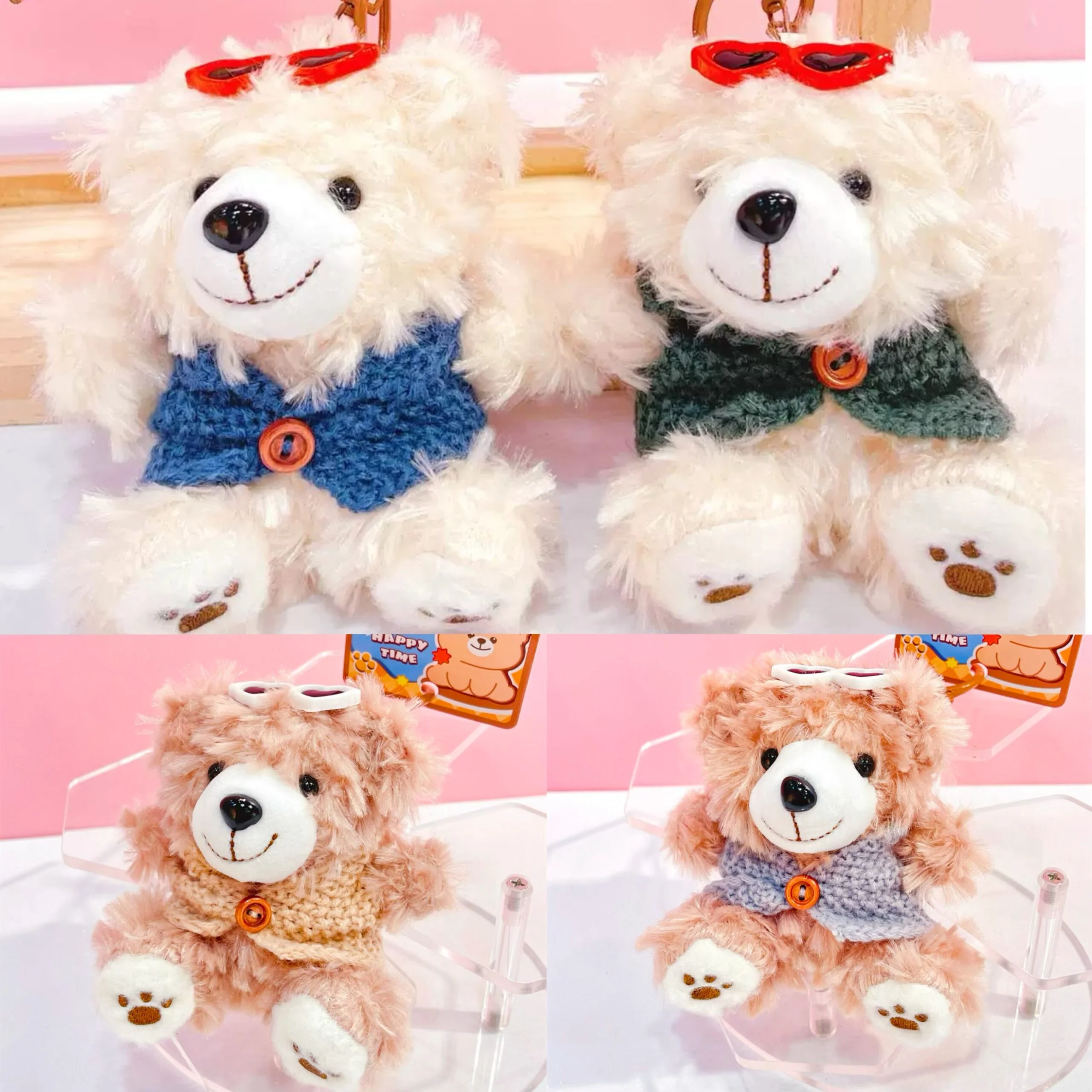 LLAVERO PERRITO C/GAFAS CORAZÓN
