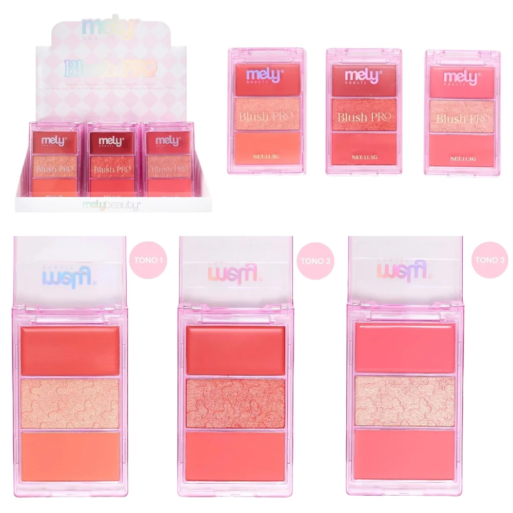 MELY BLUSH PRO 3 EN 1 CREMA & POLVO Y BAKED