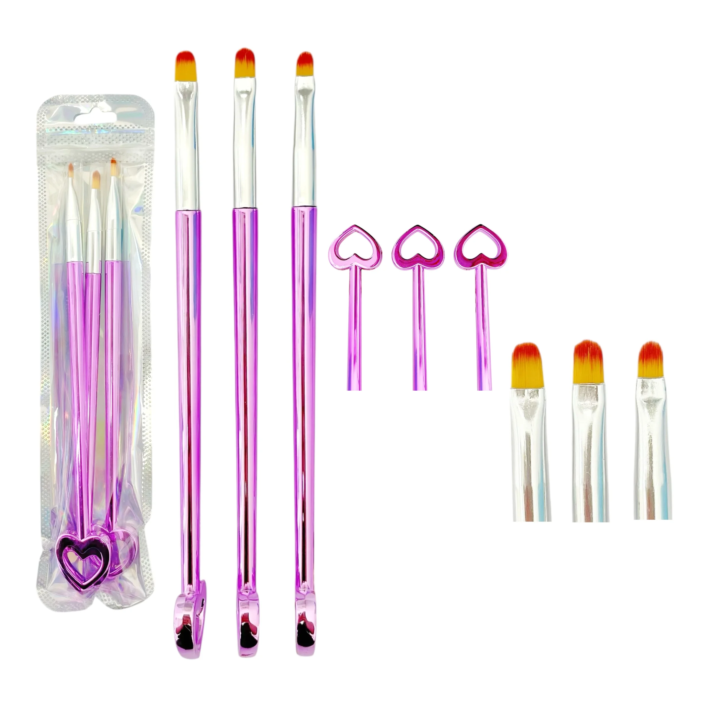 PINCEL CORAZON 3PCS