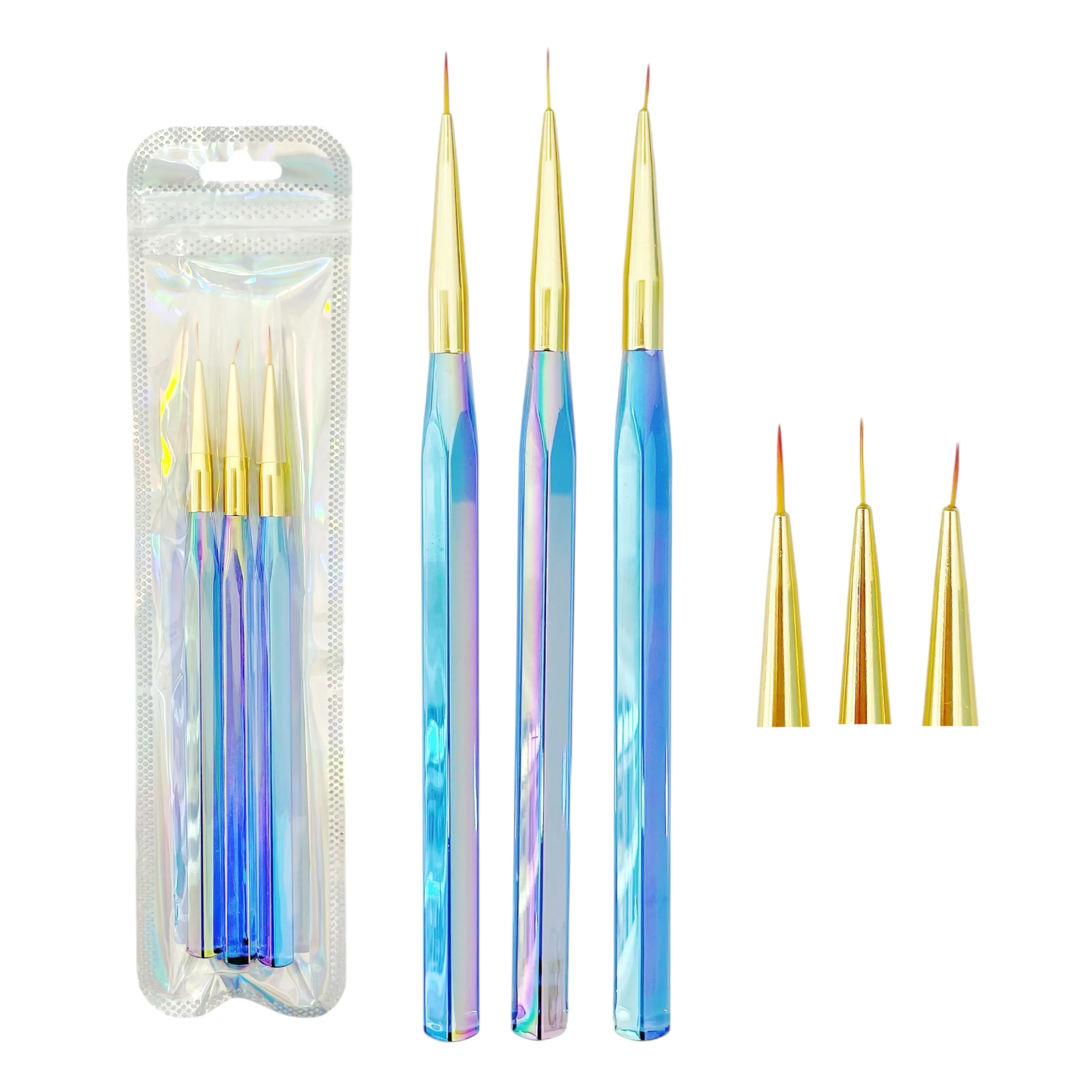 PINCEL FINO TORNASOL AZUL 3PCS