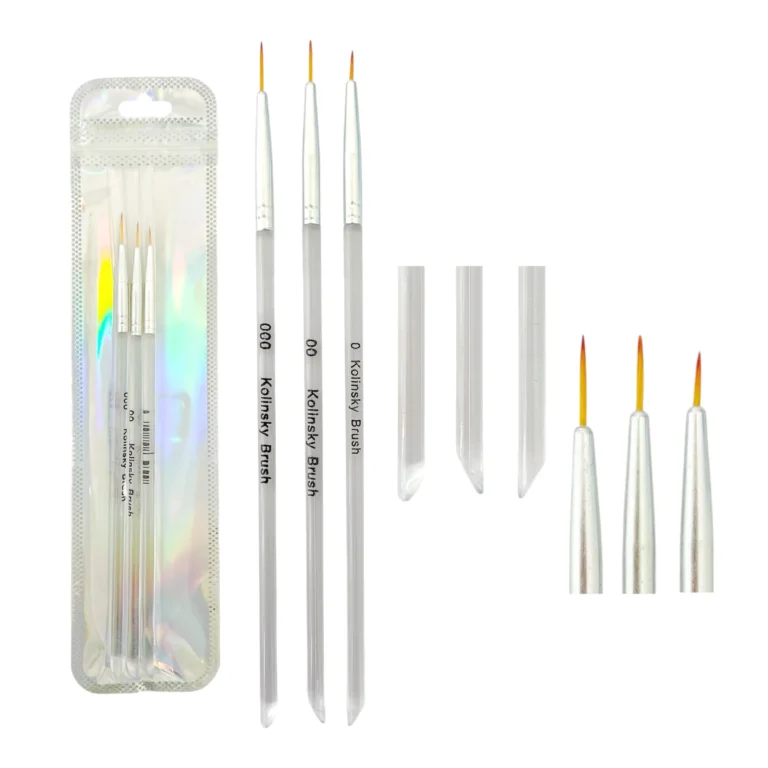 PINCEL FINO TRANSPARENTE 3PCS