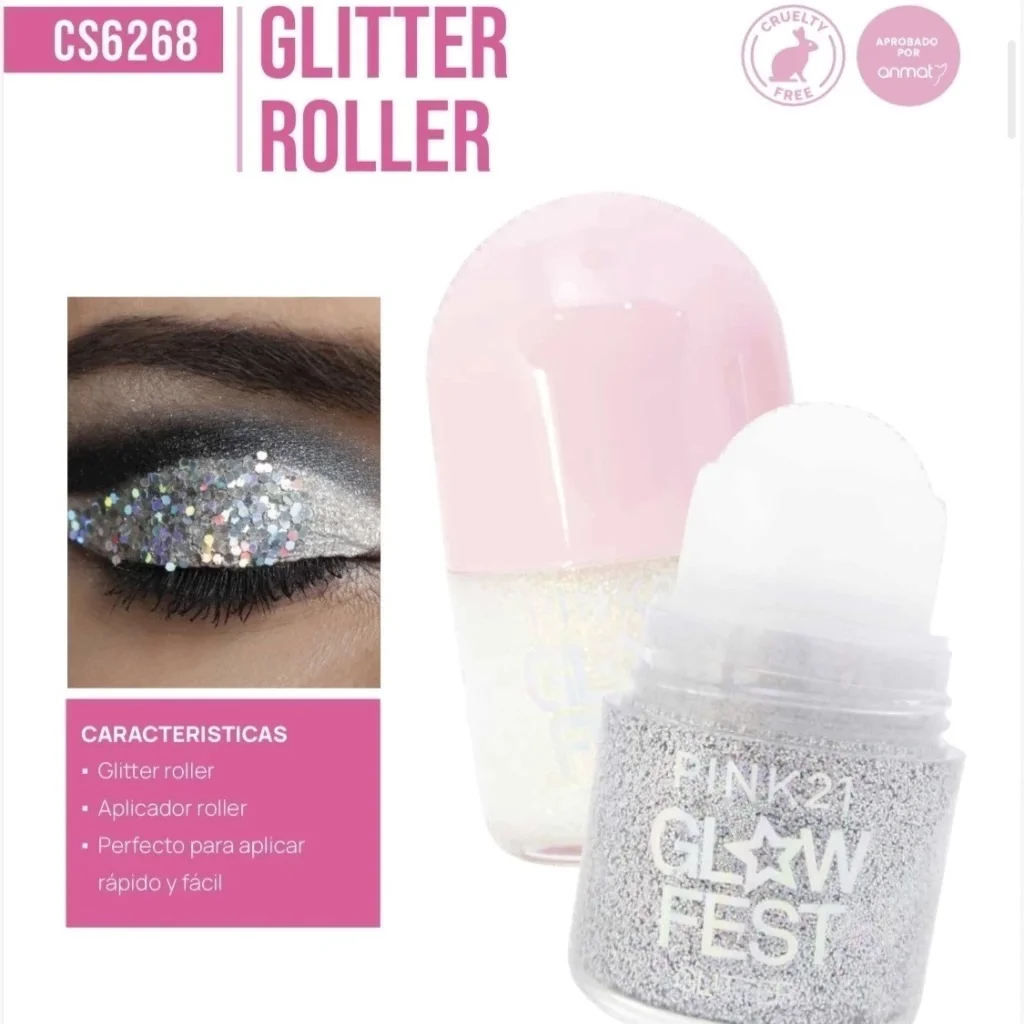 PINK 21 GLITTER ROLLER