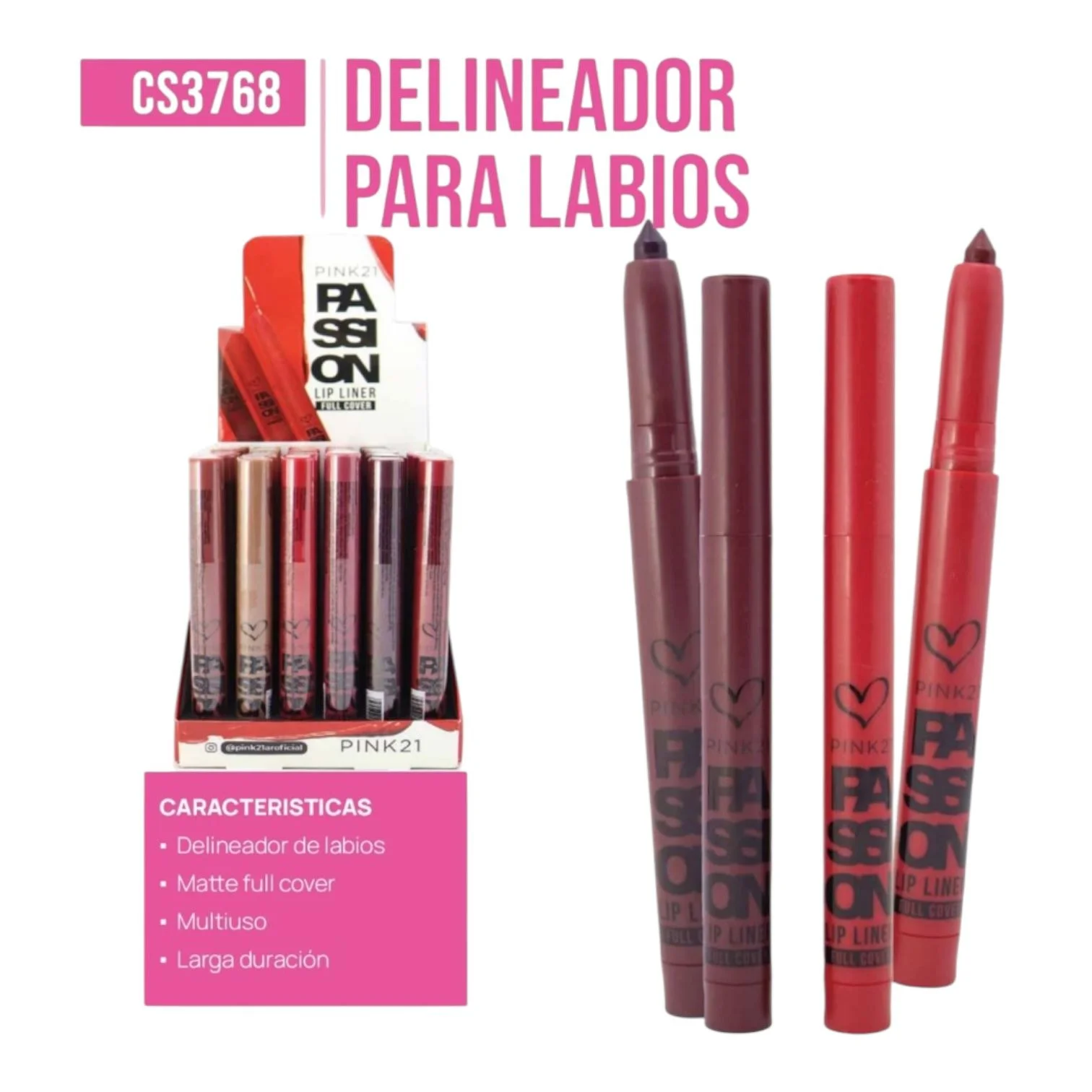 PINK 21 LAPIZ LABIAL PASISION