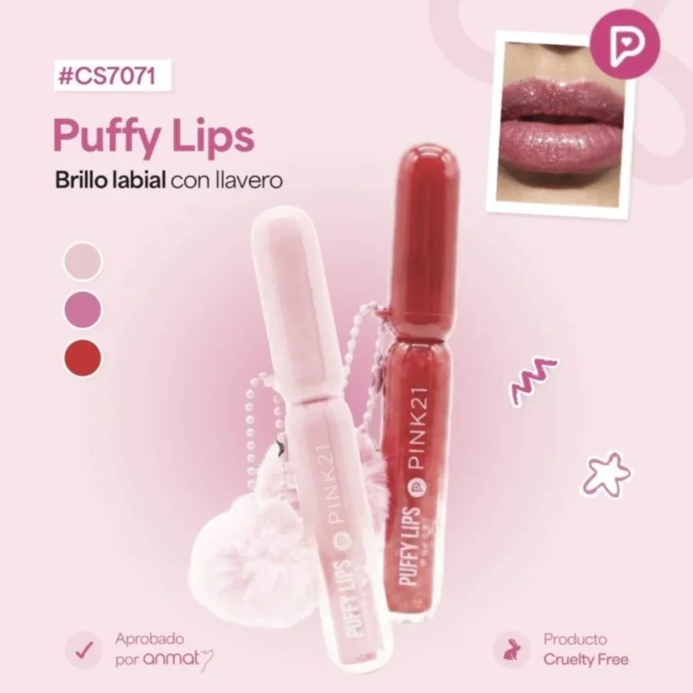 PINK 21 LIP GLOSS C/ LLAVERO POMPÓN