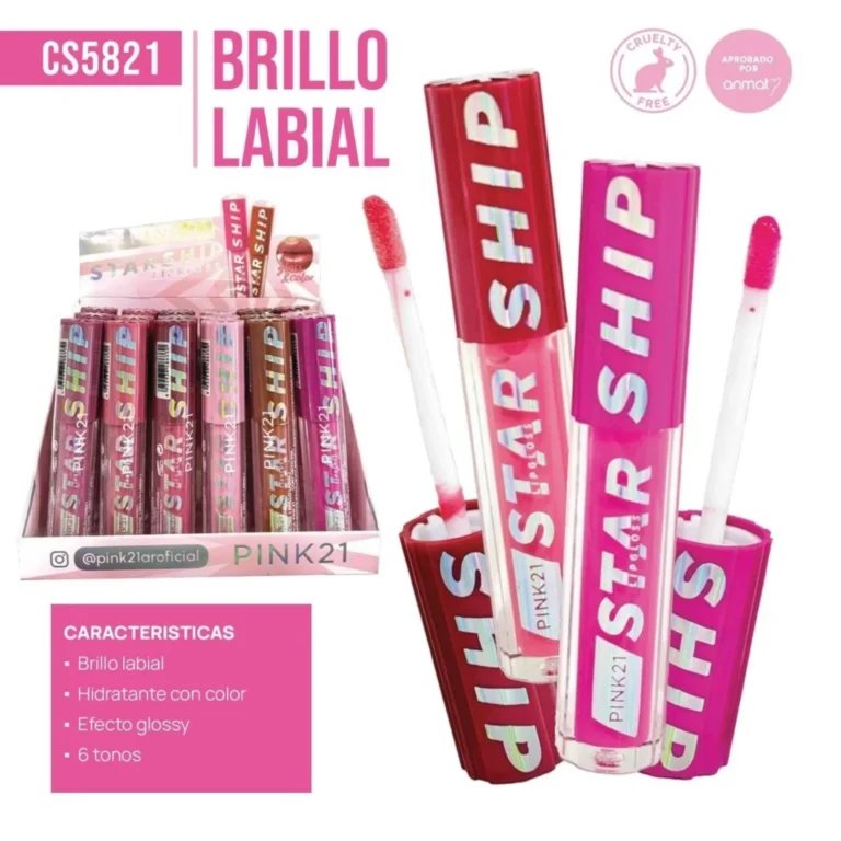 PINK 21 LIPGLOSS COLOR STAR SHIP