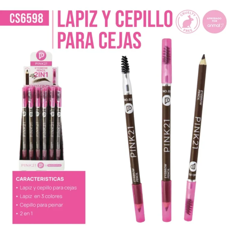 PINK21 LAPIZ DE CEJA C/ CEPILLO