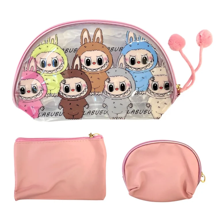 PORTA COSMETICOS CARTUCHERA LABUBU 3PCS