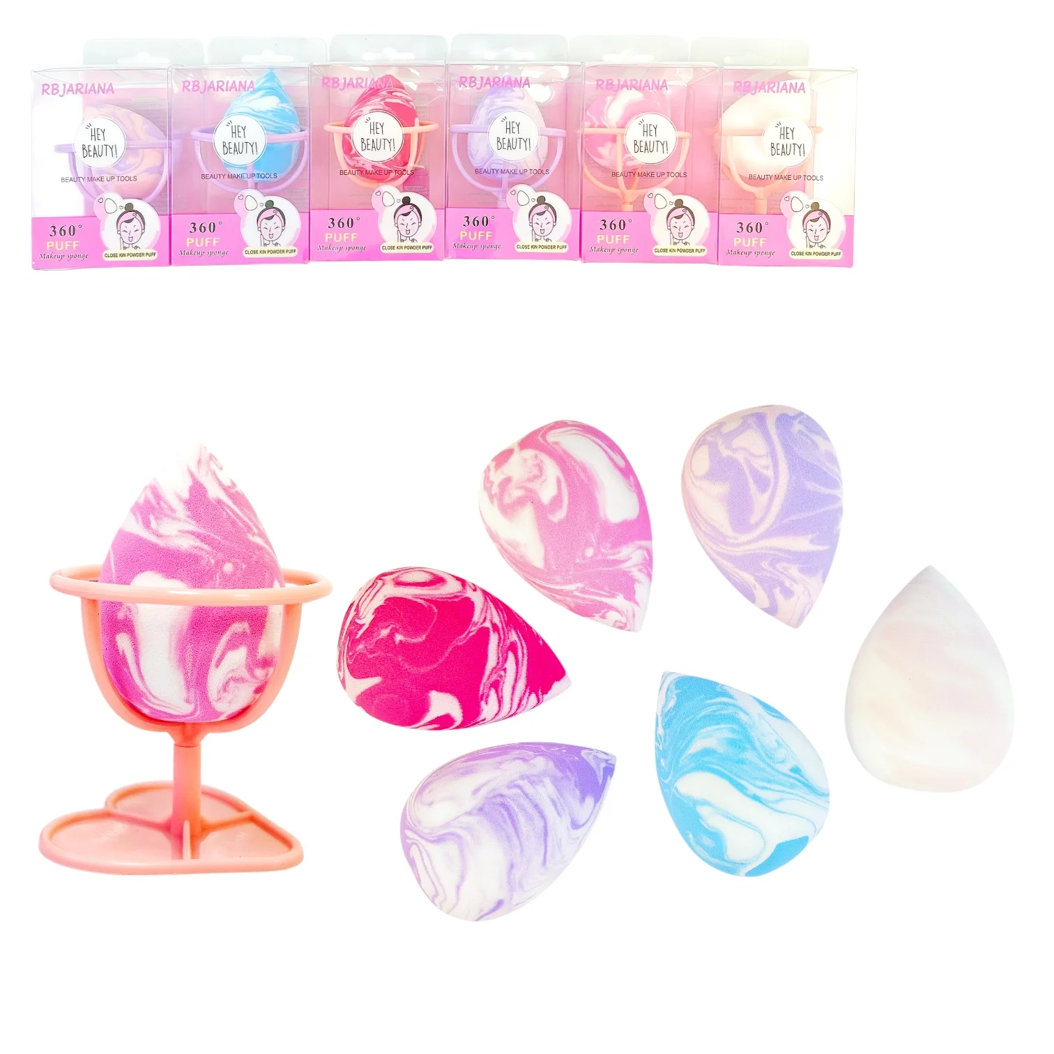 RBJARIANA ESPONJA DE MAQUILLAJE C/ SOPORTE