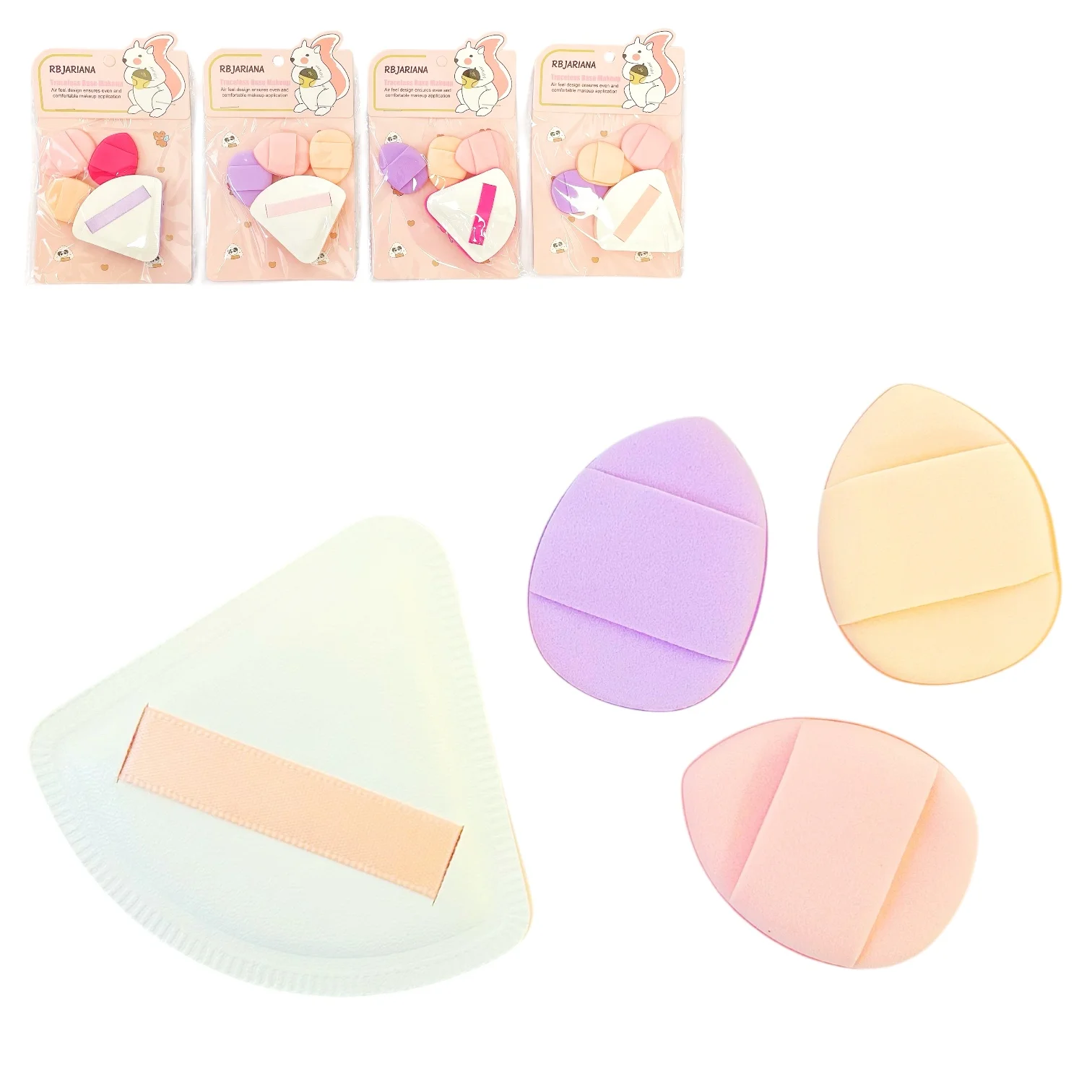 RBJARIANA ESPONJA DE MAQUILLAJE X4
