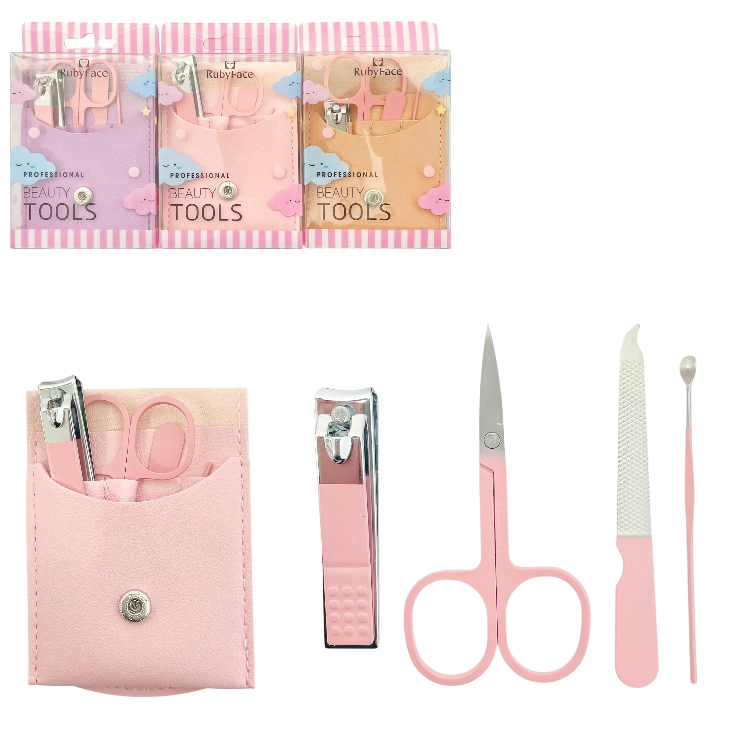 RUBY FACE SET DE MANICURIA X4 PIEZAS ZJQ4PCS