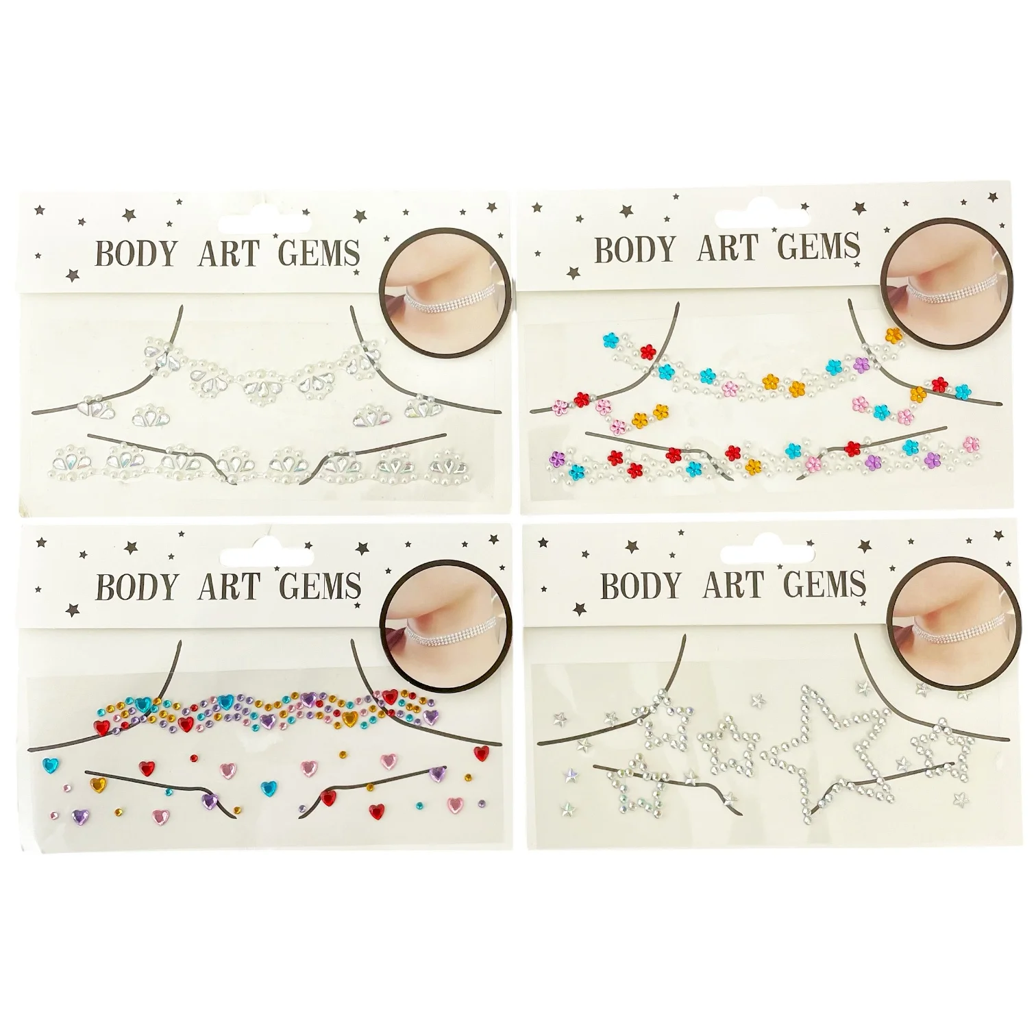 STRASS AUTOADHESIVA CUERPO CARA COD.8