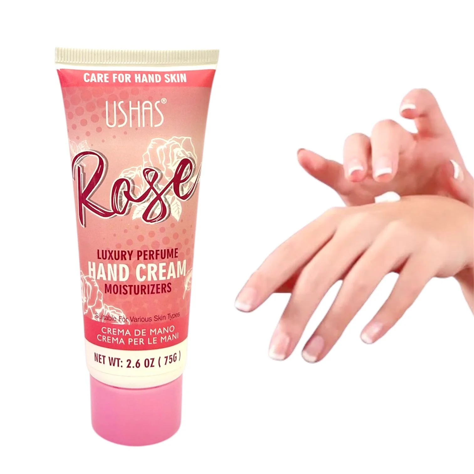 USHAS CREMA DE MANO ROSE 75G