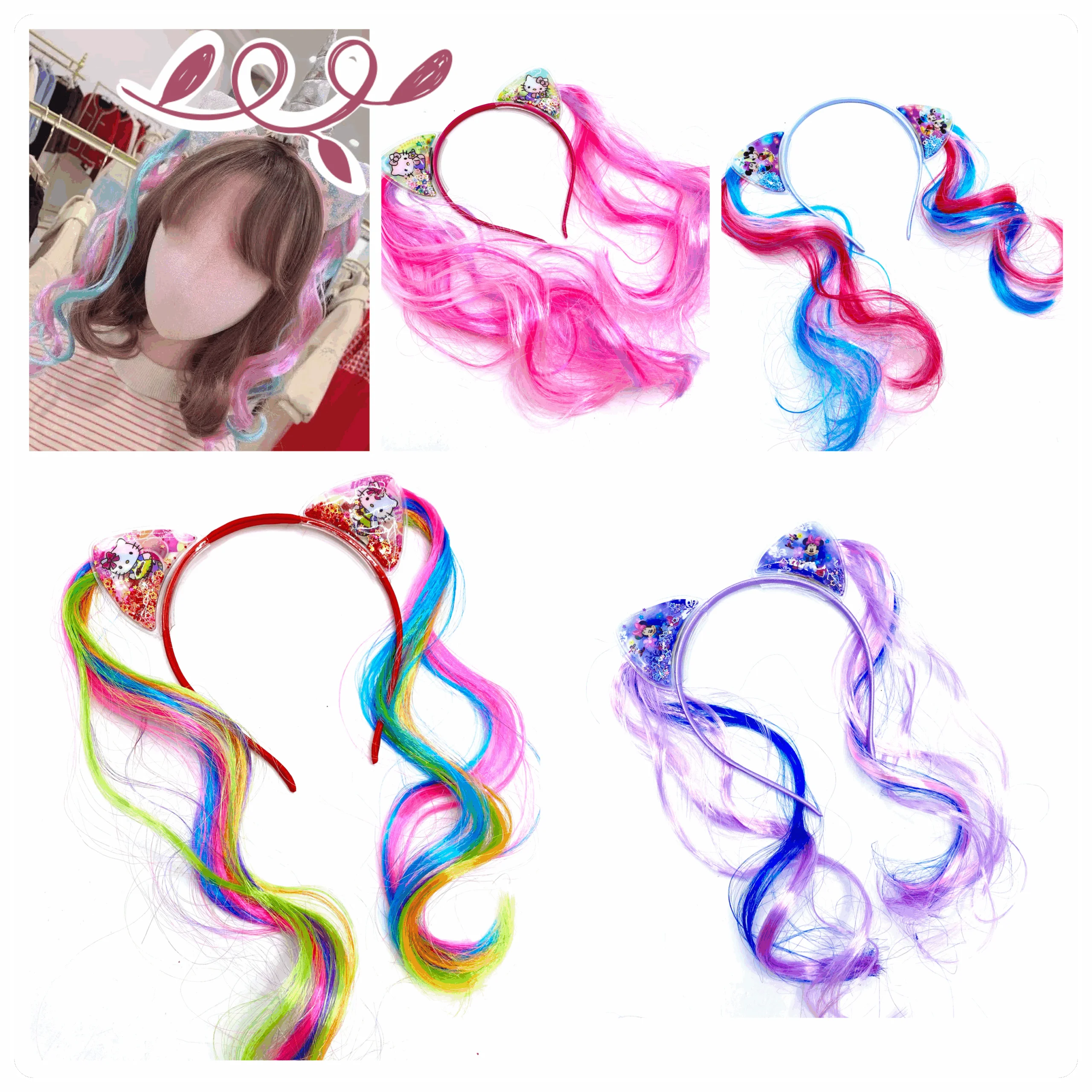 VINCHA C/ PELO FANTASIA COD.2021