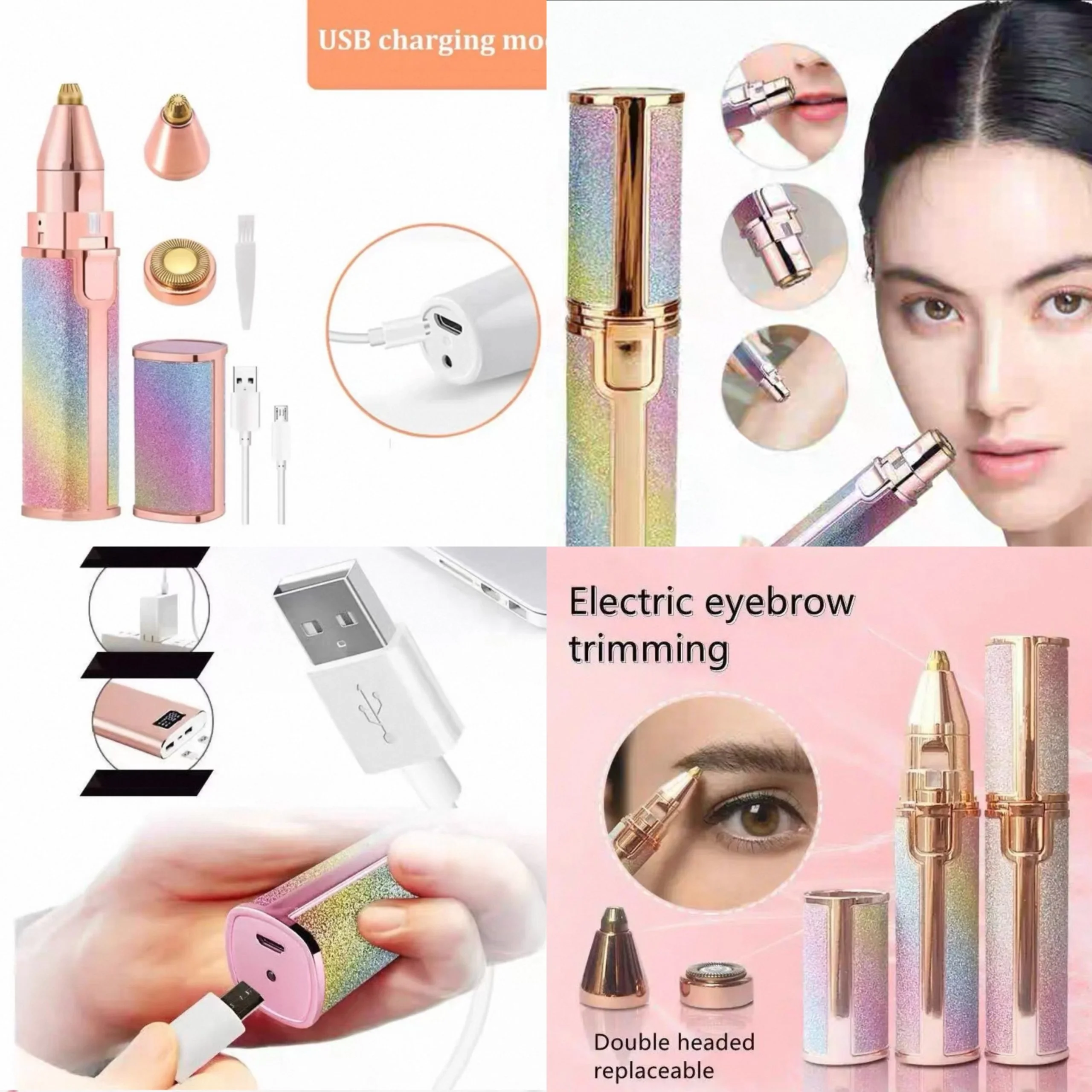 DEPILADORA FACIAL Y CEJAS 2En1 /001B