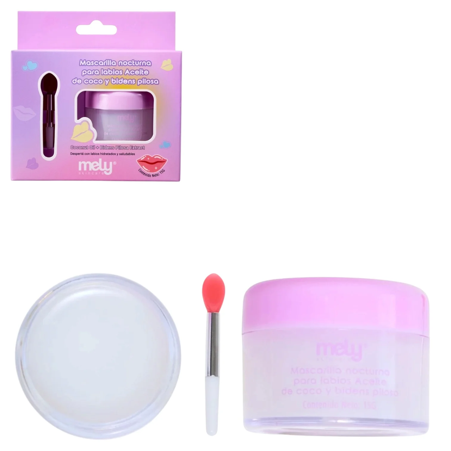 MELY MASCARILLA DE NOCHE P/LABIOS LIMÓN Y NARANJA