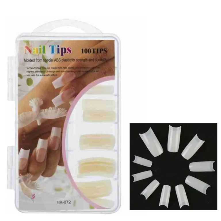 NAIL TIPS P/UÑA LARGA CL. NATURAL 100pcs