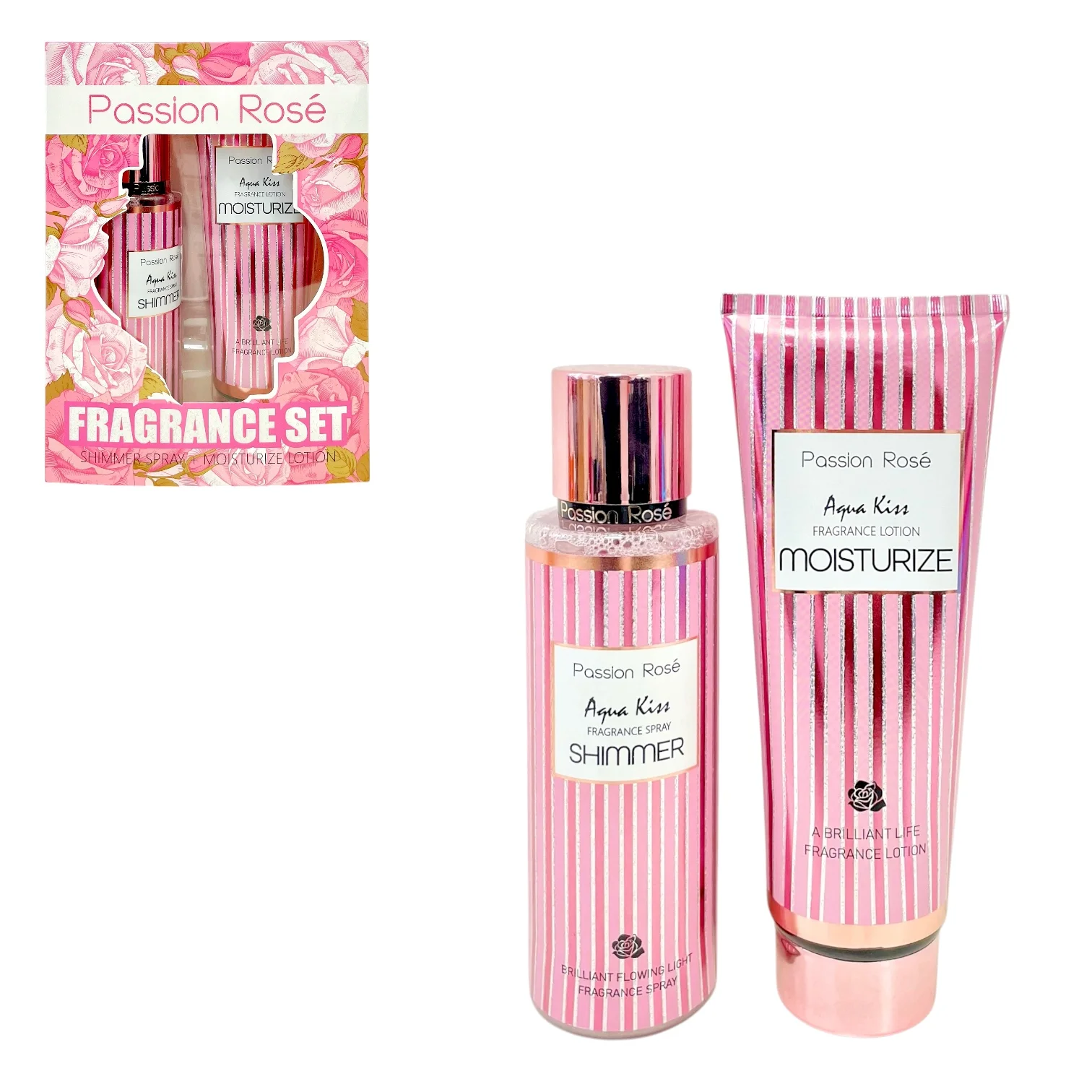 PASSION ROSE BODY SPLASH 250ml & CREMA DE MANO 236ml PS-