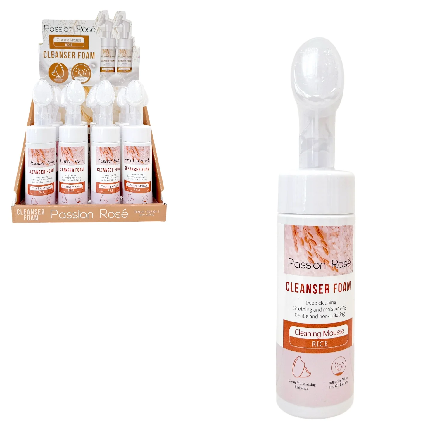 PASSION ROSE ESPUMA LIMPIADOR FACIAL D/ARROZ PS-