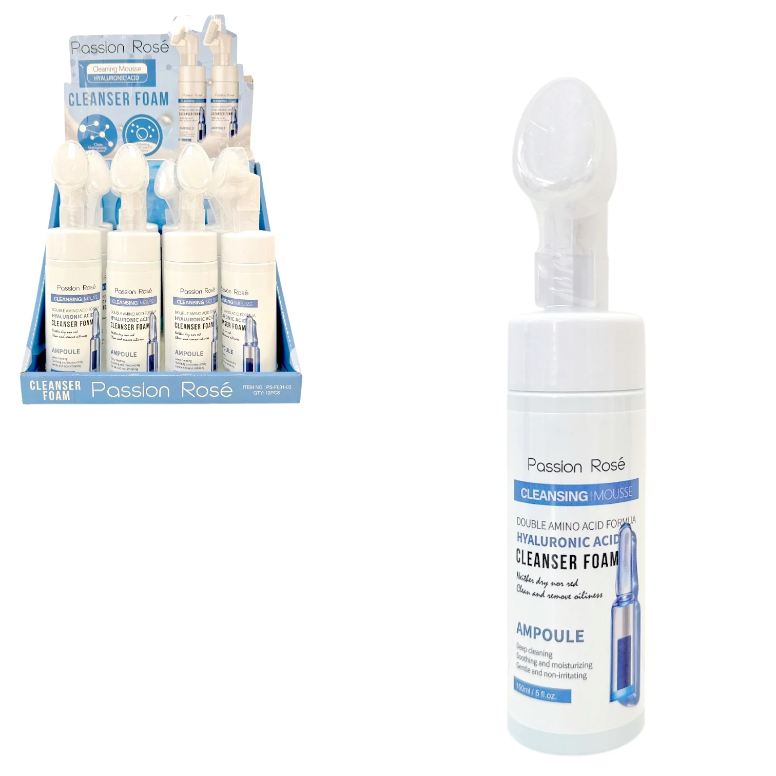 PASSION ROSE ESPUMA LIMPIADOR FACIAL HYALURONIC ACID 160ML PS-