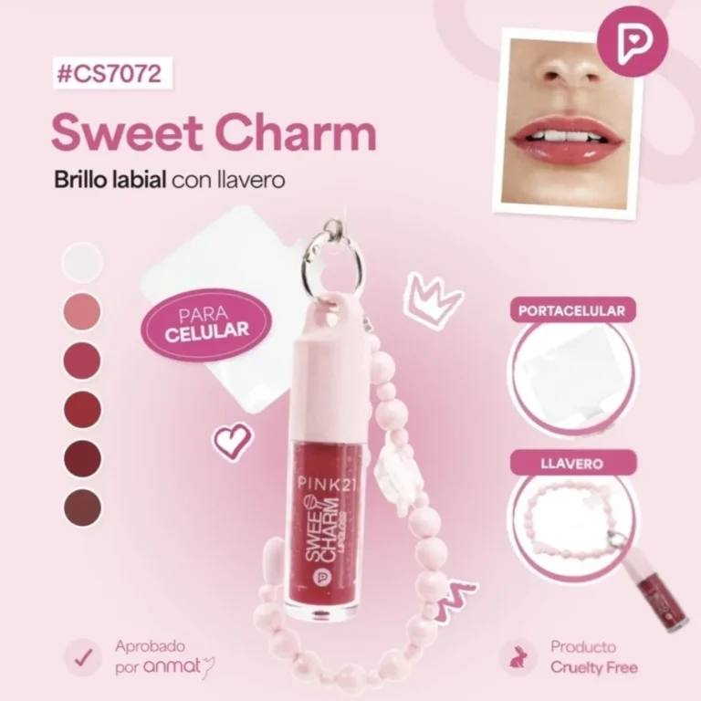 PINK 21 LIP GLOSS LLAVERO P/ CELULAR