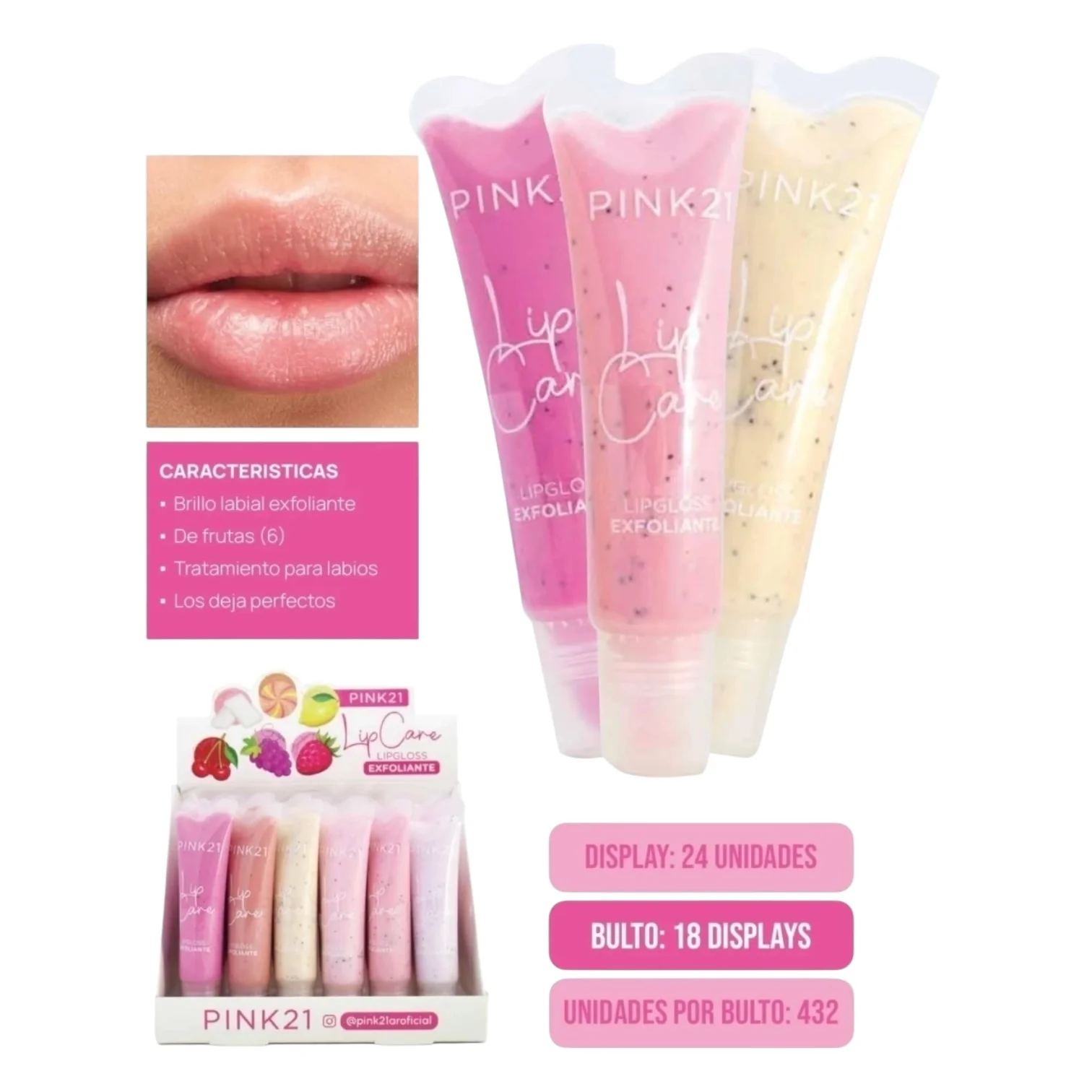 PINK 21 LIPGLOSS EXFOLIANTE