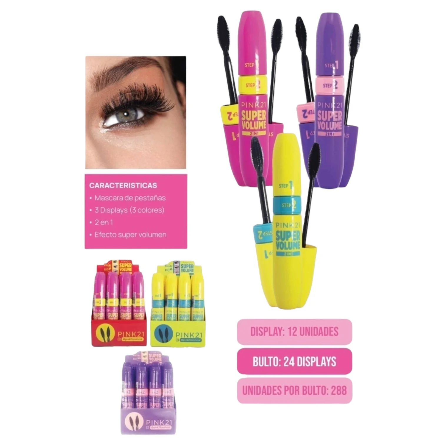 PINK 21 RIMEL 2EN1