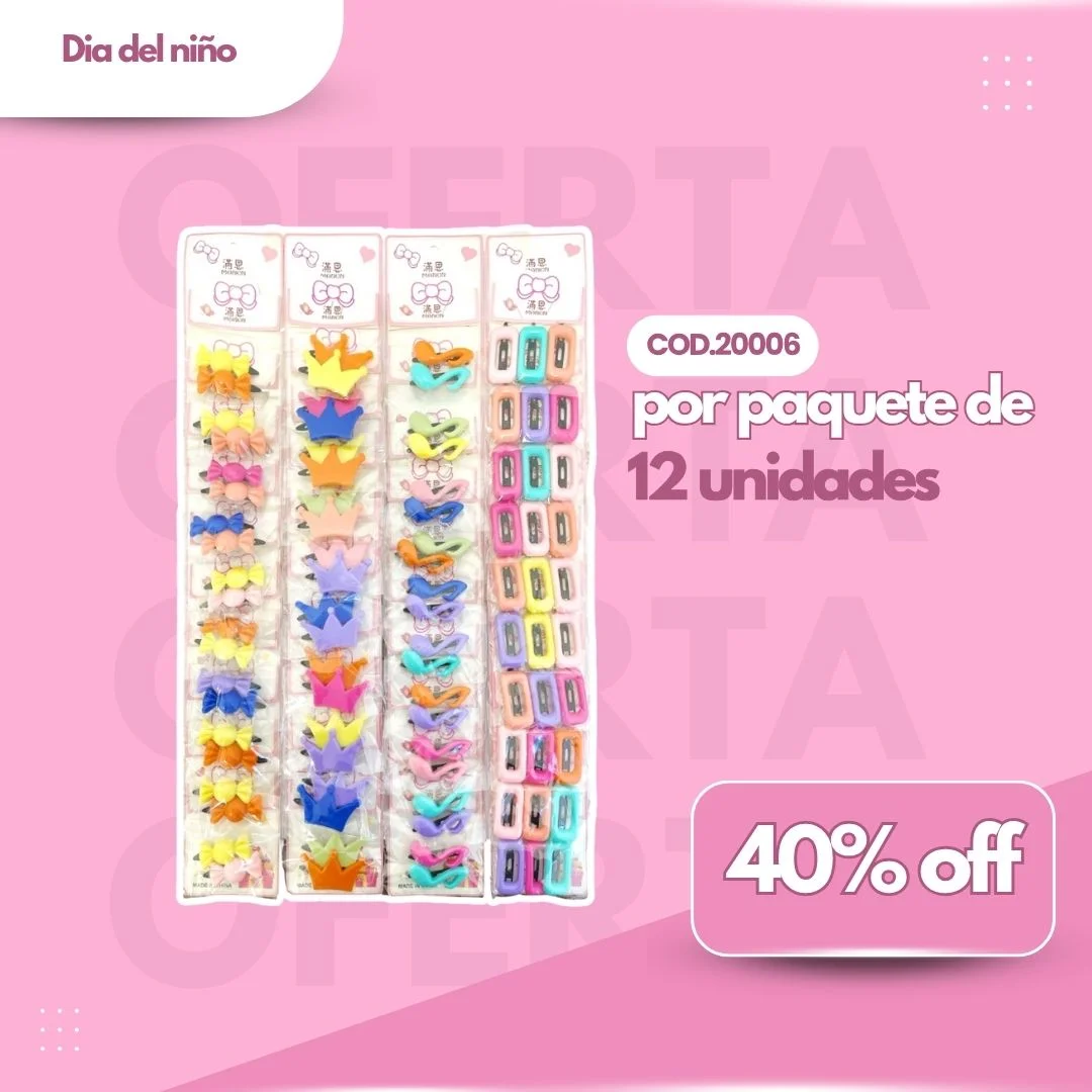 PROMO PAQ. BLISTER 10 HEBILLAS COD.