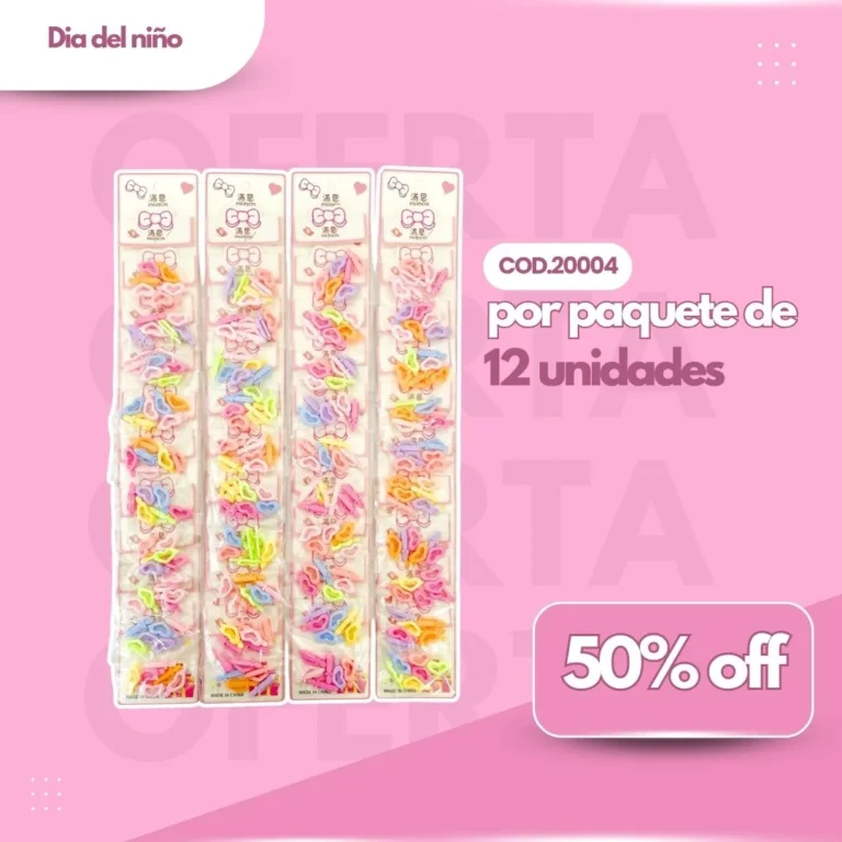 PROMO PAQ. BLISTER ACCESORIO P/PELO 10 PAQ. COD.