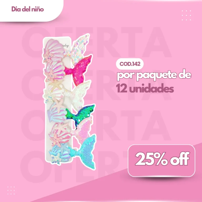 PROMO PAQ. BLISTER HEBILLA SIRENA x6 COD.