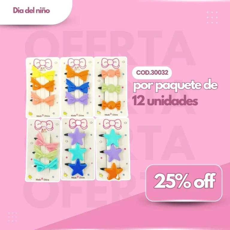 PROMO PAQ. BLISTER HEBILLA X3 COD.