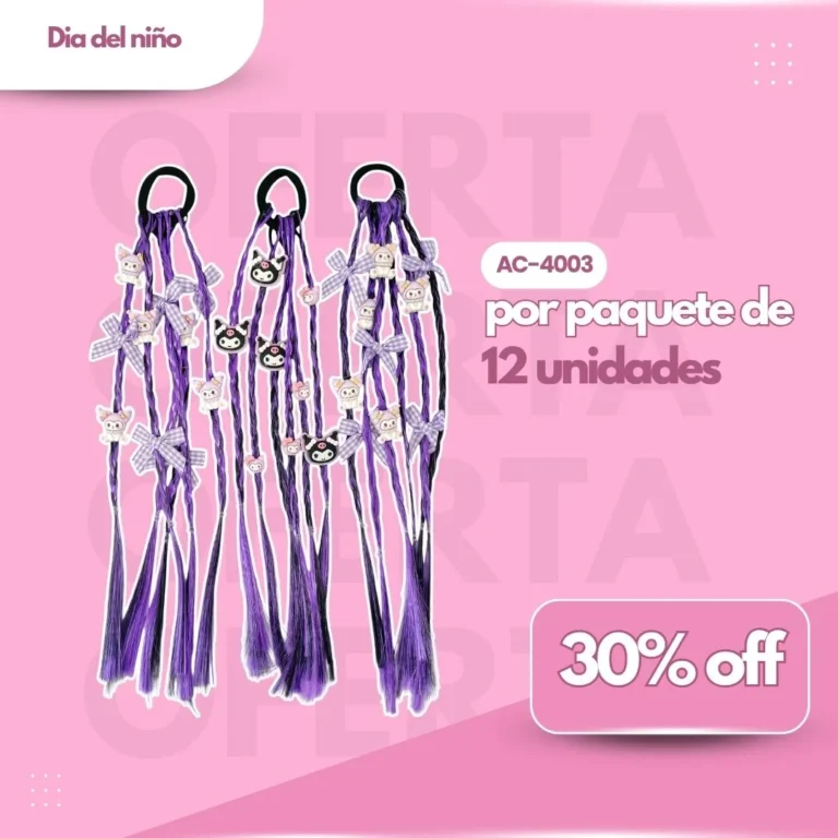 PROMO PAQ. COLITA C/ TRENZA KUROMI