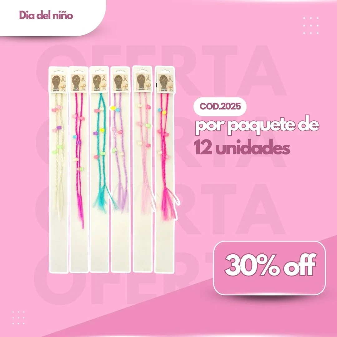 PROMO PAQ. EXTENSIONES P/ CABELLO TRENZITA COD.2025