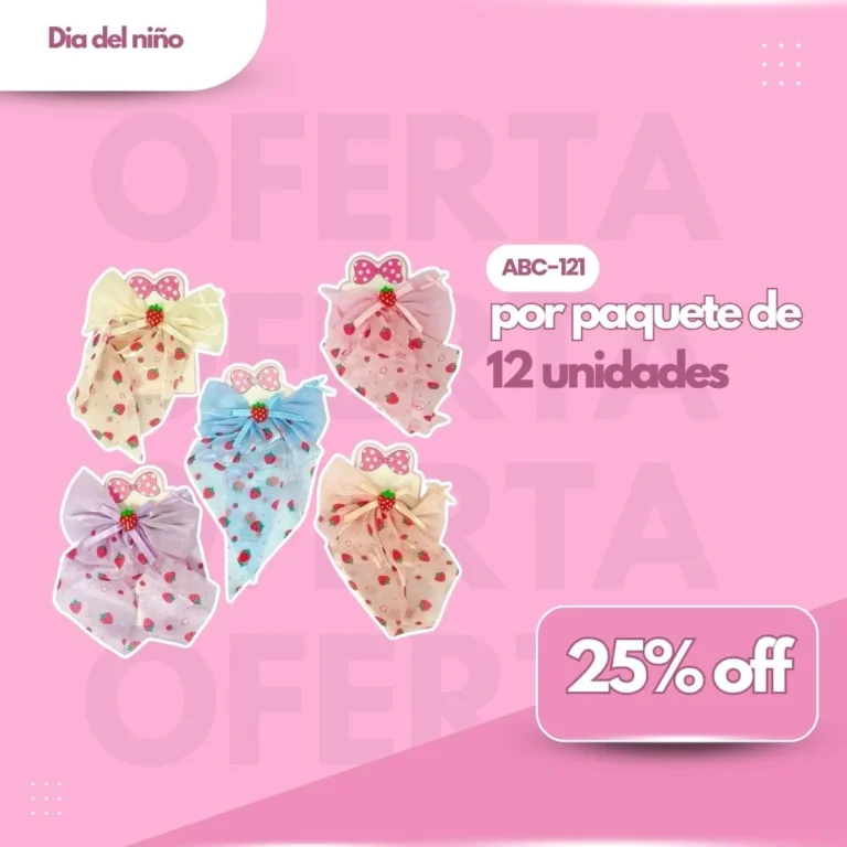 PROMO PAQ. HEBILLA MOÑO FRUTILLA