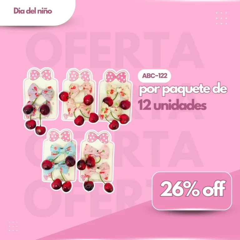 PROMO PAQ. HEBILLA X2 CEREZA