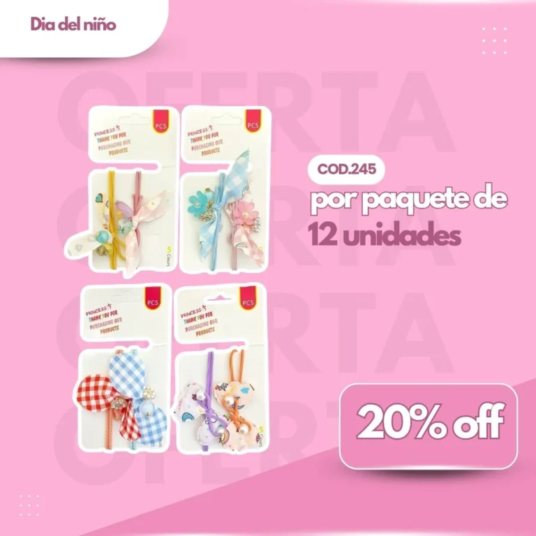 PROMO PAQ. PACK COLITAS DE PELO x2 PRINCESS Cod.