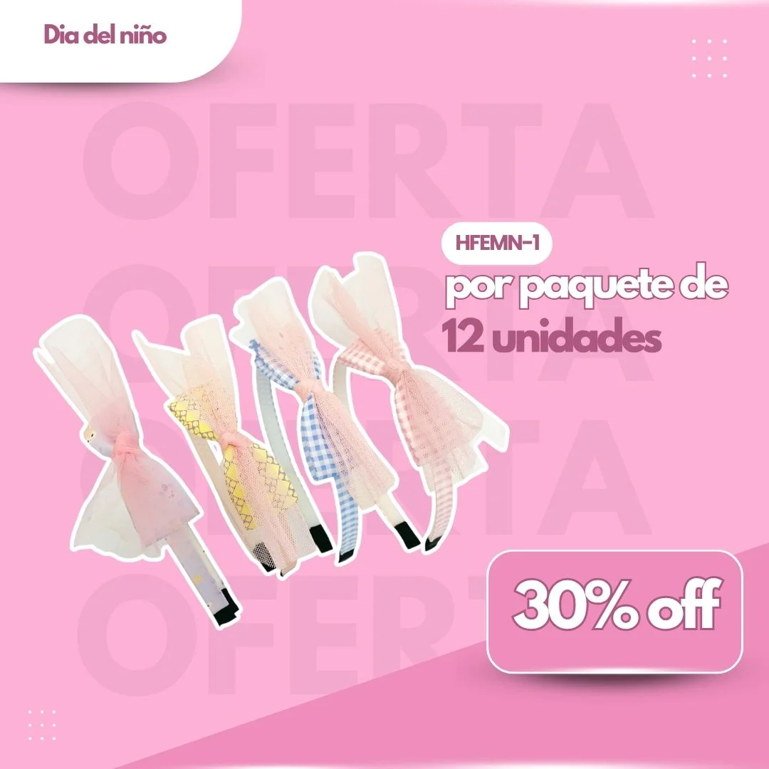 PROMO PAQ. VINCHA MOÑO C/ TUL