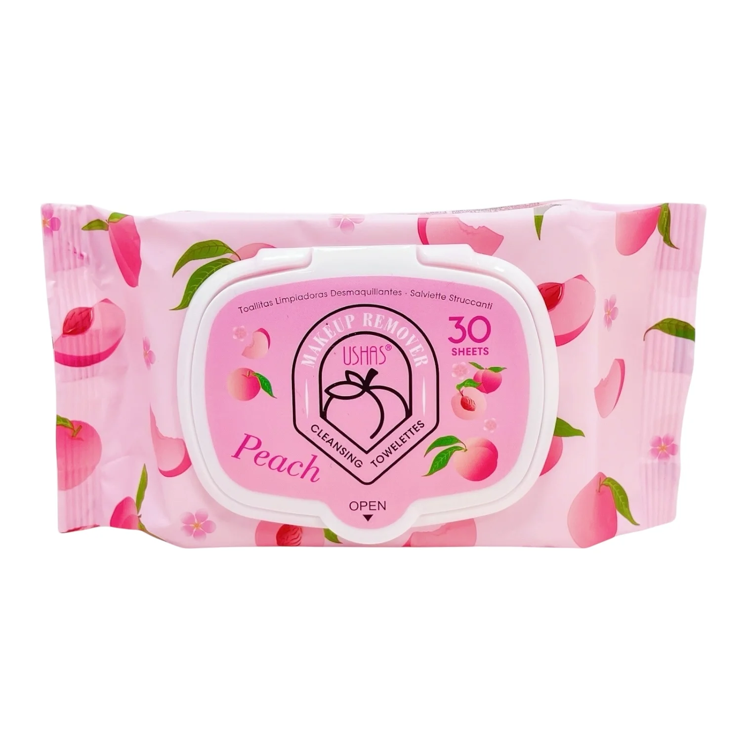 USHAS TOALLITAS DESMAQUILLANTE PEACH 30und.